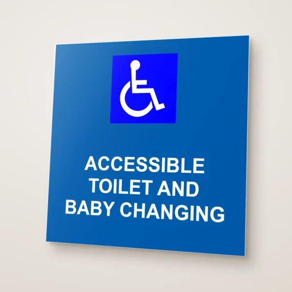 Accessible Toilet and Baby Changing Sign
