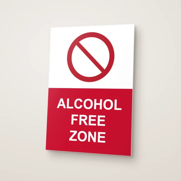 Alcohol Free Zone Sign