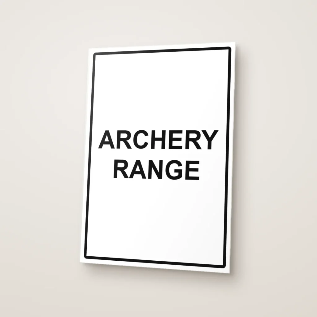 Archery Range Sign