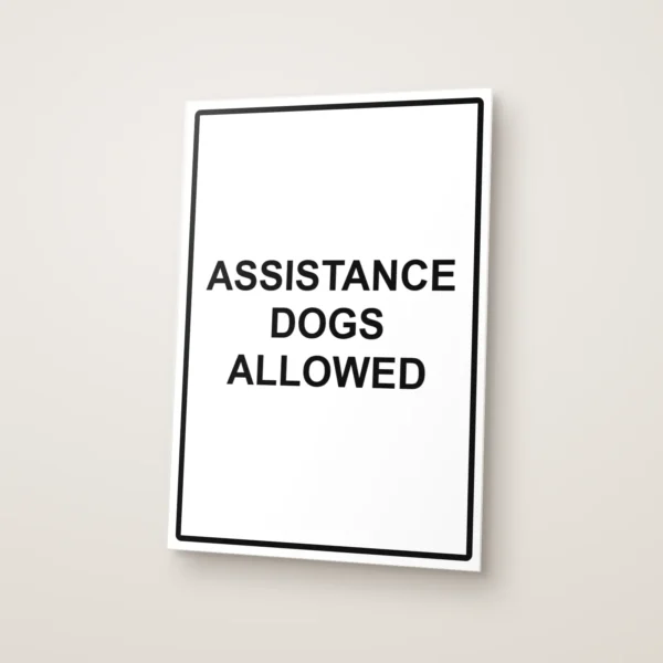 Assistance Dogs Allowed Sign