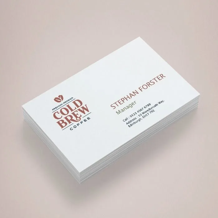 Print prices explained: a pack of printed business cards