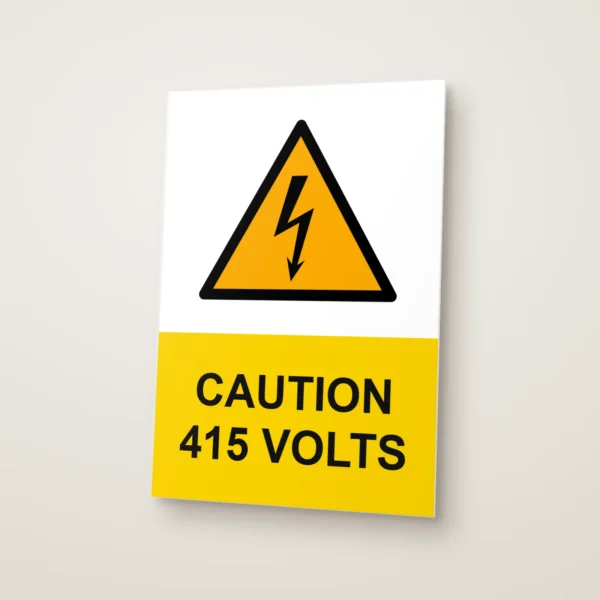 Caution 415 Volts Sign