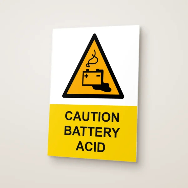 Caution Battery Acid Sign