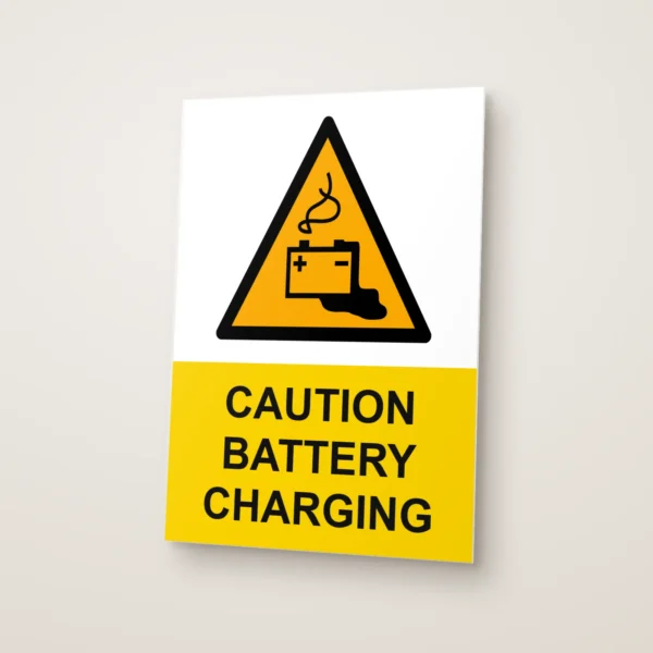 Caution Battery Charging Sign