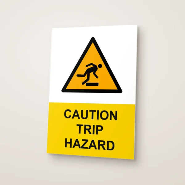 Caution Trip Hazard Sign