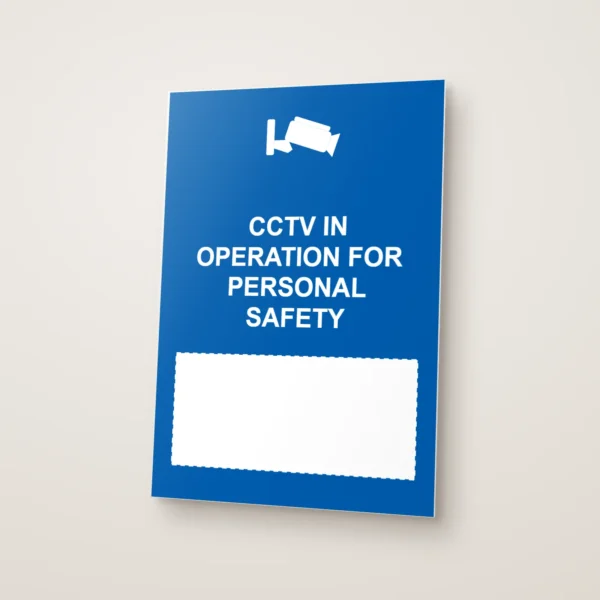 CCTV in Operation for Personal Safety Write-On Sign