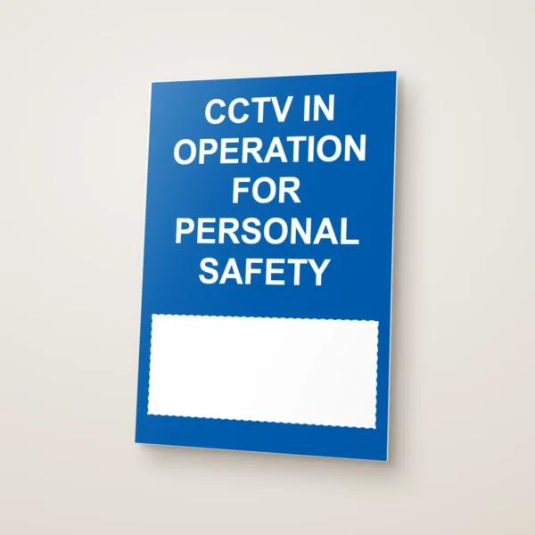 CCTV in Operation for Personal Safety Write-On Sign