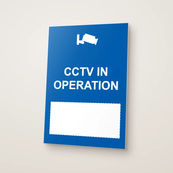 CCTV in Operation Write-On Sign