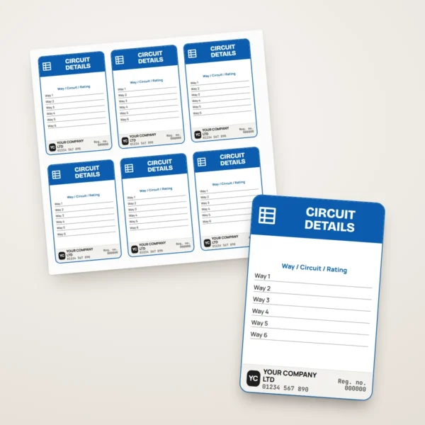 Consumer Unit Circuit Labels
