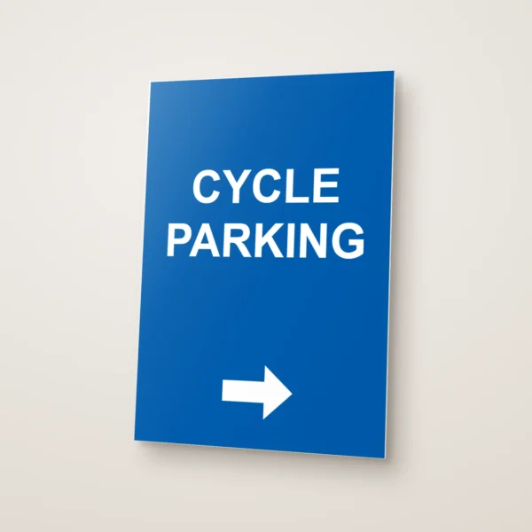 Cycle Parking Right Arrow Sign