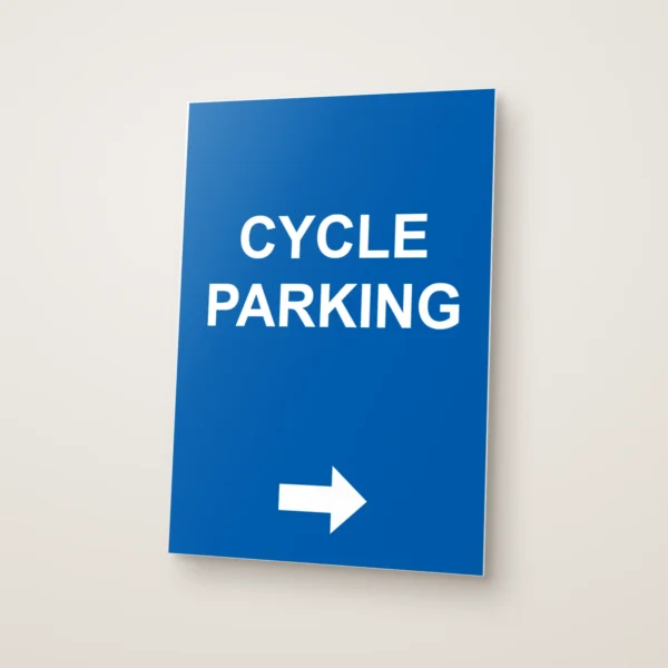 Cycle Parking Right Arrow Sign