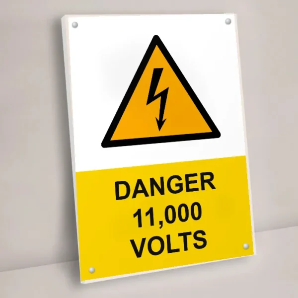 Danger 11,000 Volts Sign