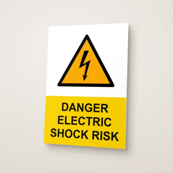 Danger Electric Shock Risk Sign
