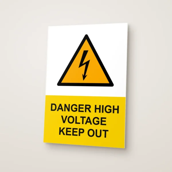 Danger High Voltage Keep Out Sign