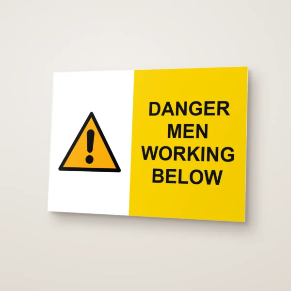 Danger Men Working Below Sign
