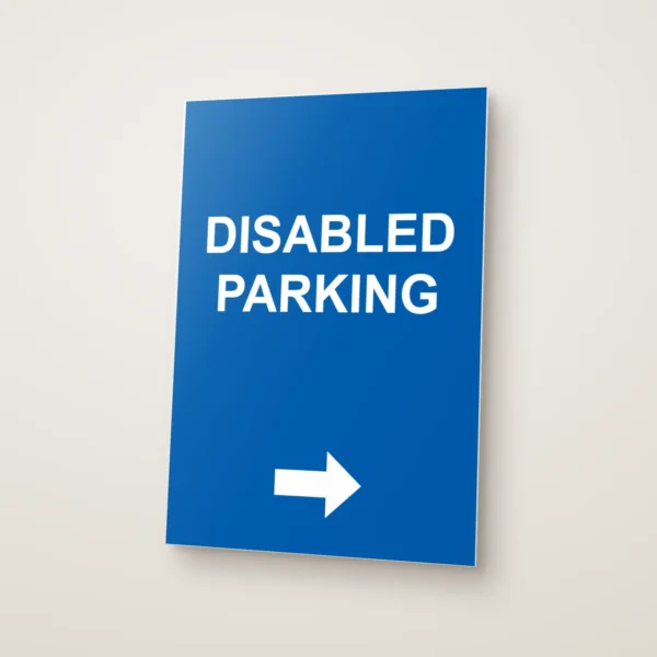 Disabled Parking Arrow Right Sign