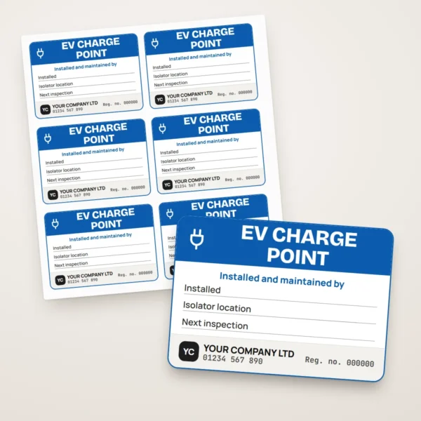 EV Charger Labels
