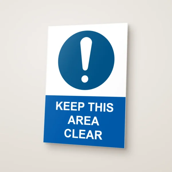 Keep This Area Clear Sign