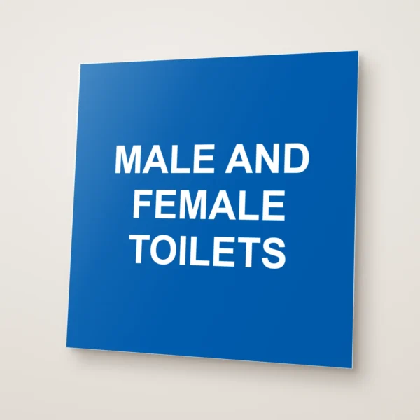 Male and Female Toilets Sign
