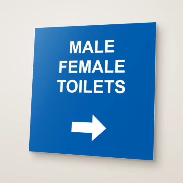 Male Female Arrow Right Toilets Sign