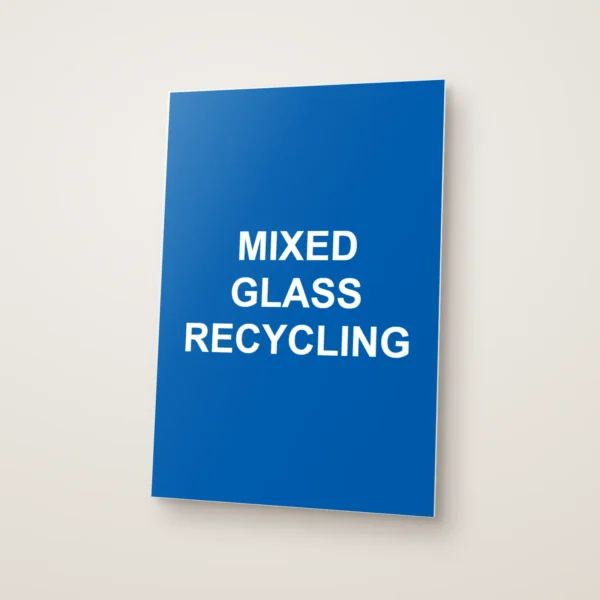 Mixed Glass Recycling Sign