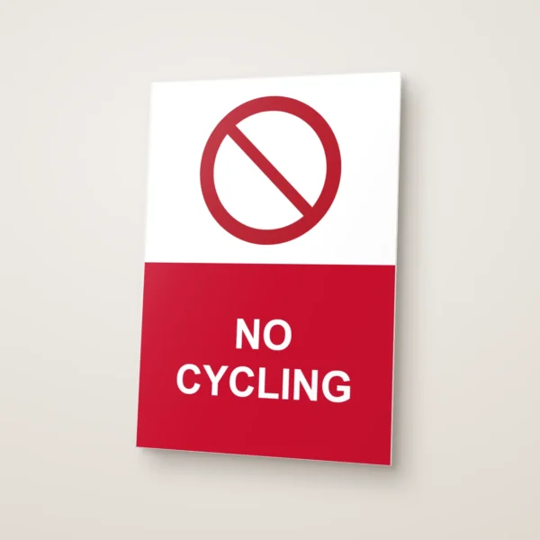 No Cycling Sign