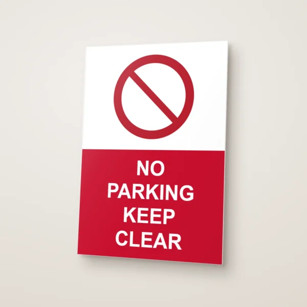 No Parking Keep Clear Sign