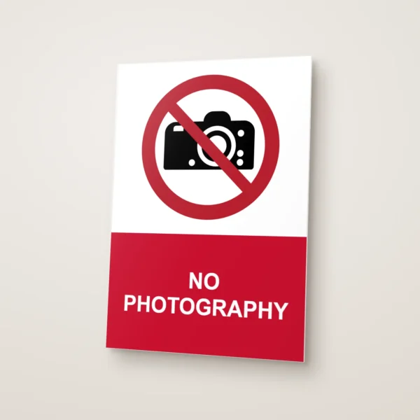 No Photography Sign