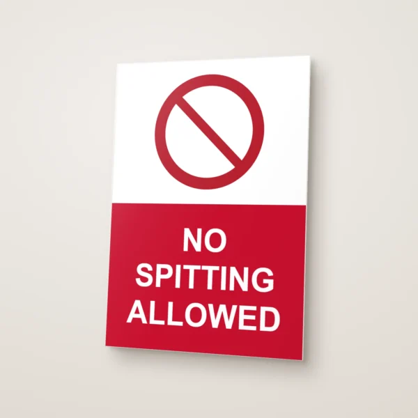 No Spitting Allowed Sign