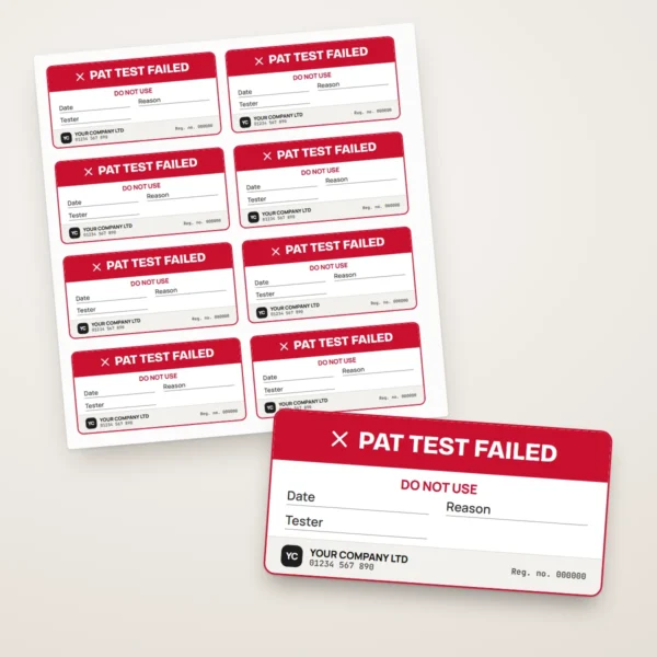 PAT Test Fail Labels