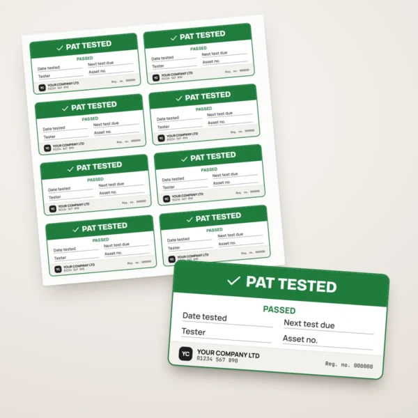 PAT Test Pass Labels