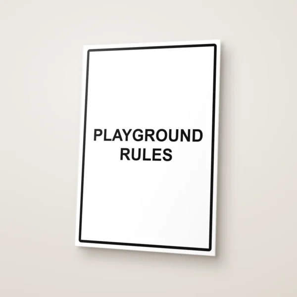 Playground Rules Sign