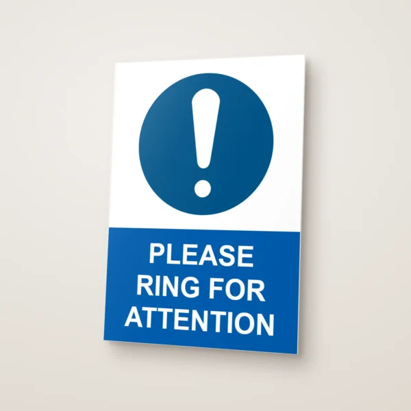 Please Ring for Attention Sign