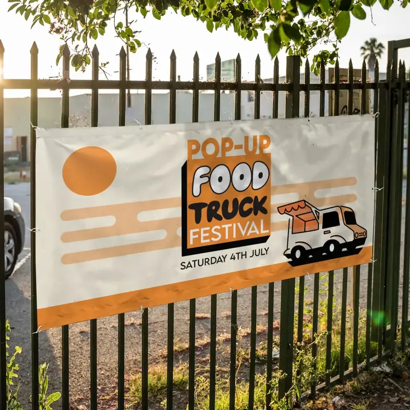 Can PVC banners be recycled: a rolled PVC-free banner kept for reuse