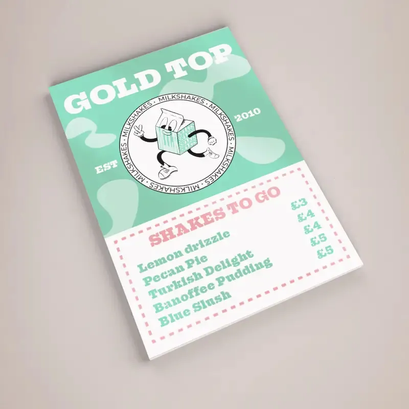 Printed Menu Boards