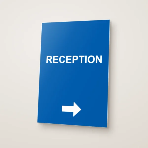 Reception Right Arrow Sign