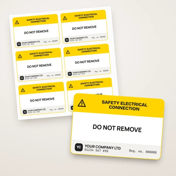 Safety Electrical Connection Labels