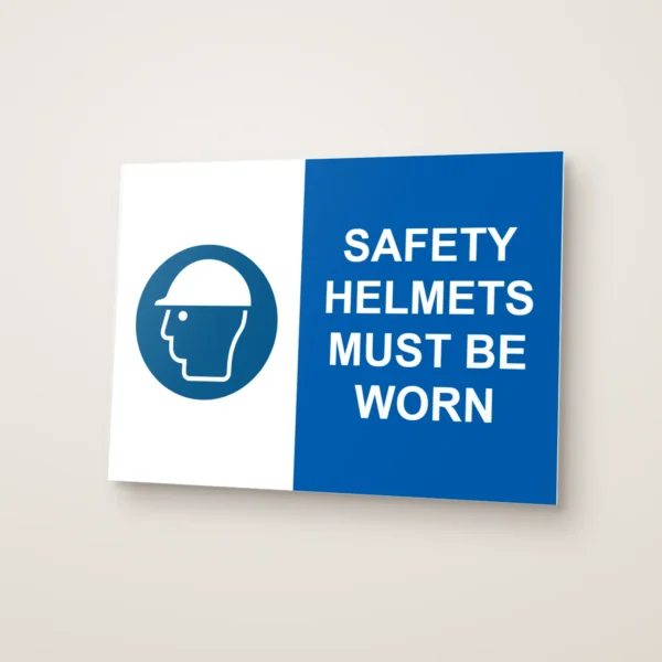 Safety Helmets Must Be Worn Sign