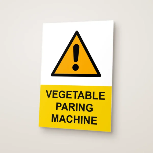 Vegetable Paring Machine Sign