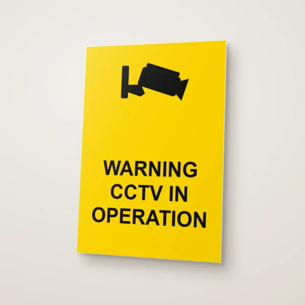 Warning CCTV in Operation Sign