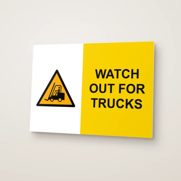 Watch Out for Trucks Sign