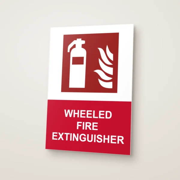 Wheeled Fire Extinguisher Sign